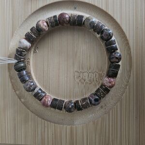 Jelly's Jewelry and Boutique Handcrafted Brown and Tan Beaded Bracelet